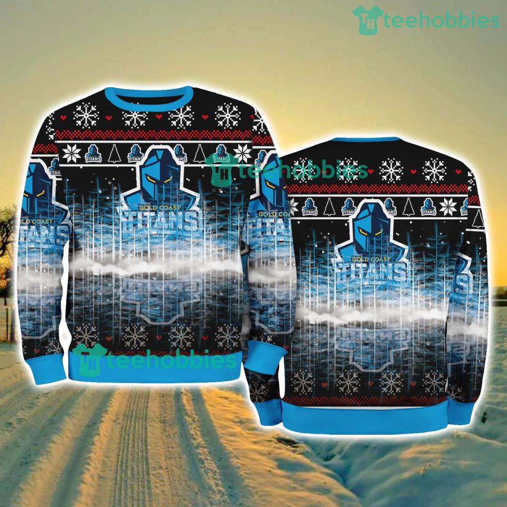 Gold Coast Titans NRL Pine Christmas Ugly Sweater New Style Best Gift For Fans