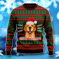 Golden Retriever Woofmas Ugly Christmas Sweater Unique Gift