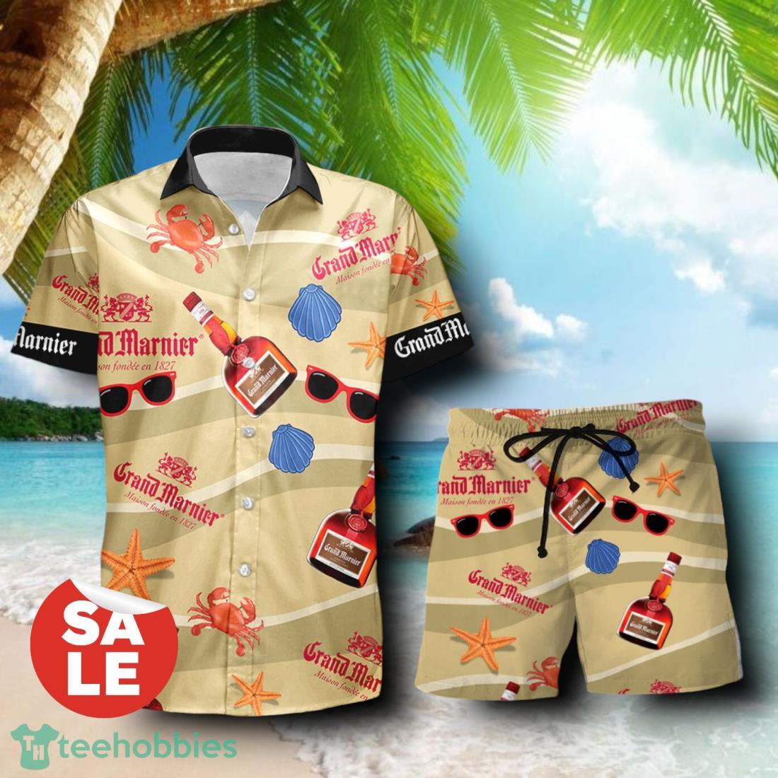Grand Marnier Summer Seafood Combo Hawaiian Shirt & Shorts For Men Women
