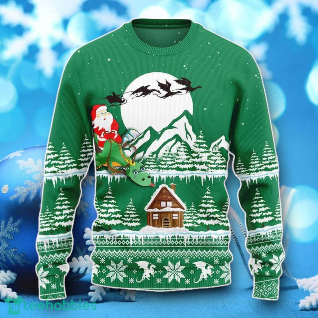 Green Dragon Christmas Ugly Christmas Sweater Unique Gift