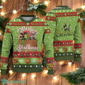 Green Monster Merry Christmas Knitted Sweater US Movie Funny Sweater