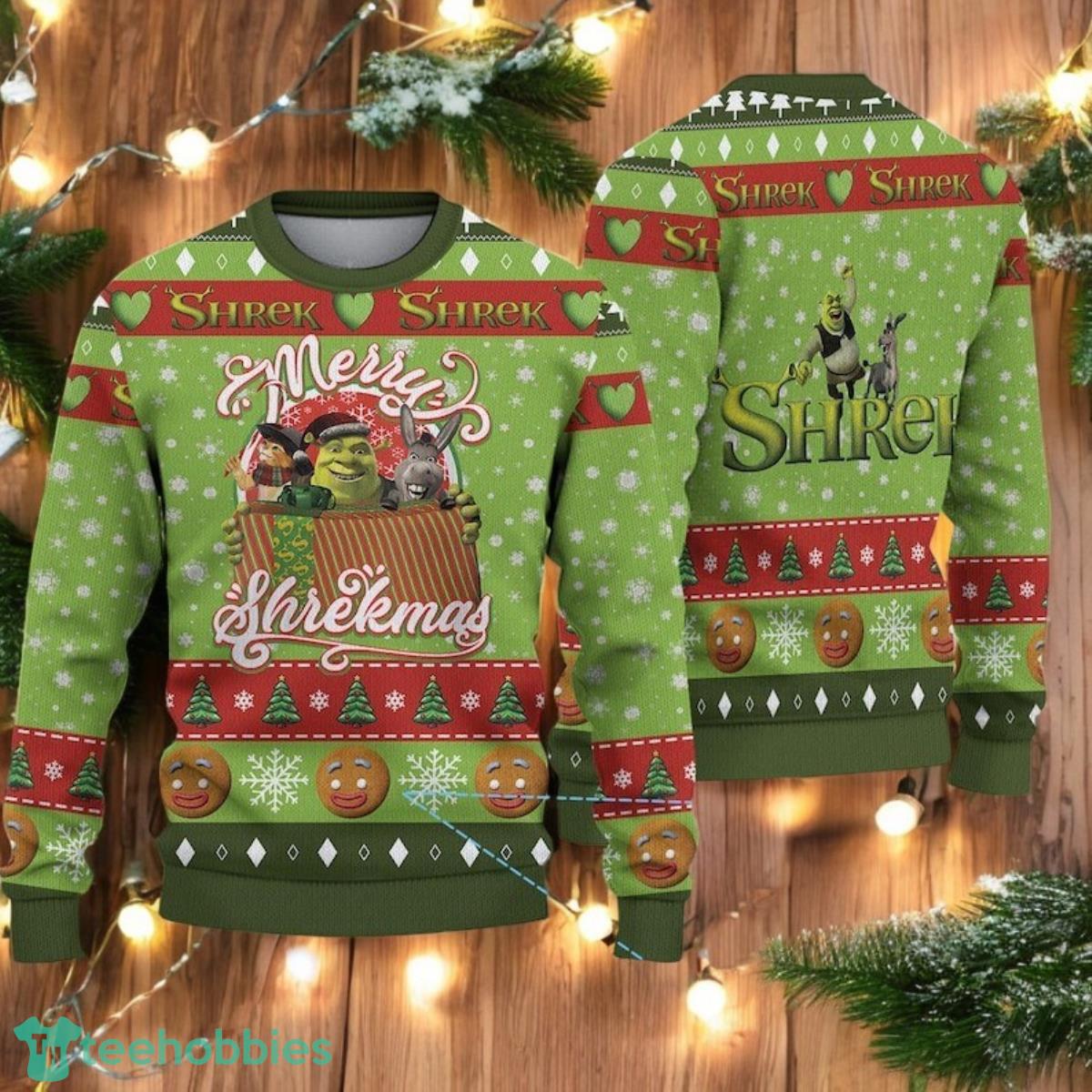 Green Monster Merry Christmas Knitted Sweater US Movie Funny Sweater