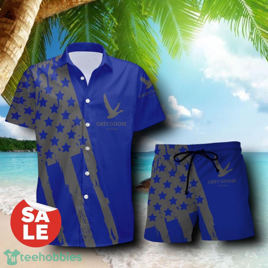 Grey Goose Vodka USA Flag Combo Hawaiian Shirt & Shorts For Men Women