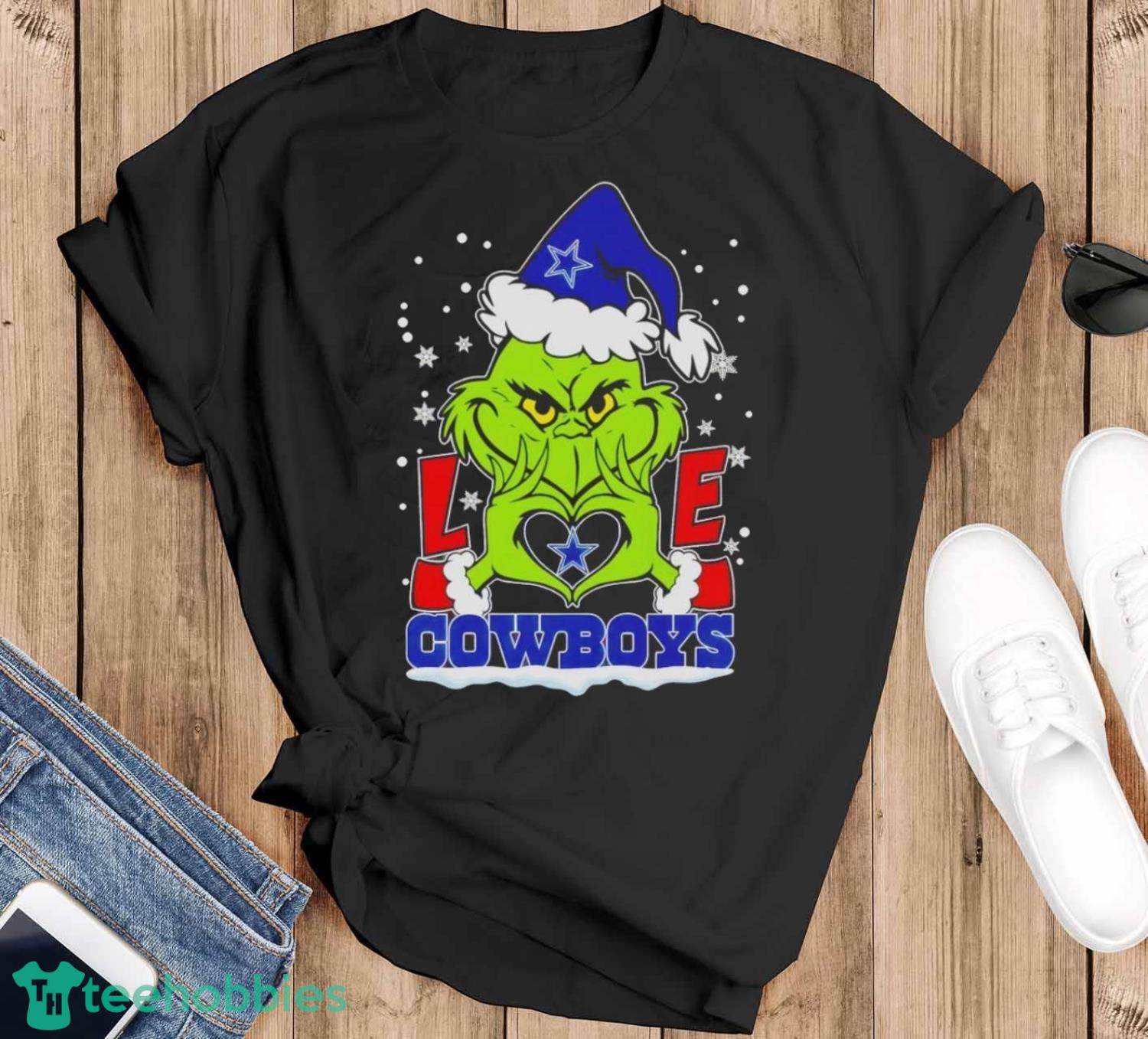 Grinch love Dallas Cowboys Fan Merry Christmas shirt Unisex , , , Long Sleeve Tee