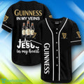 Guinness In My Veins Halloween Baseball Jersey Style Gift