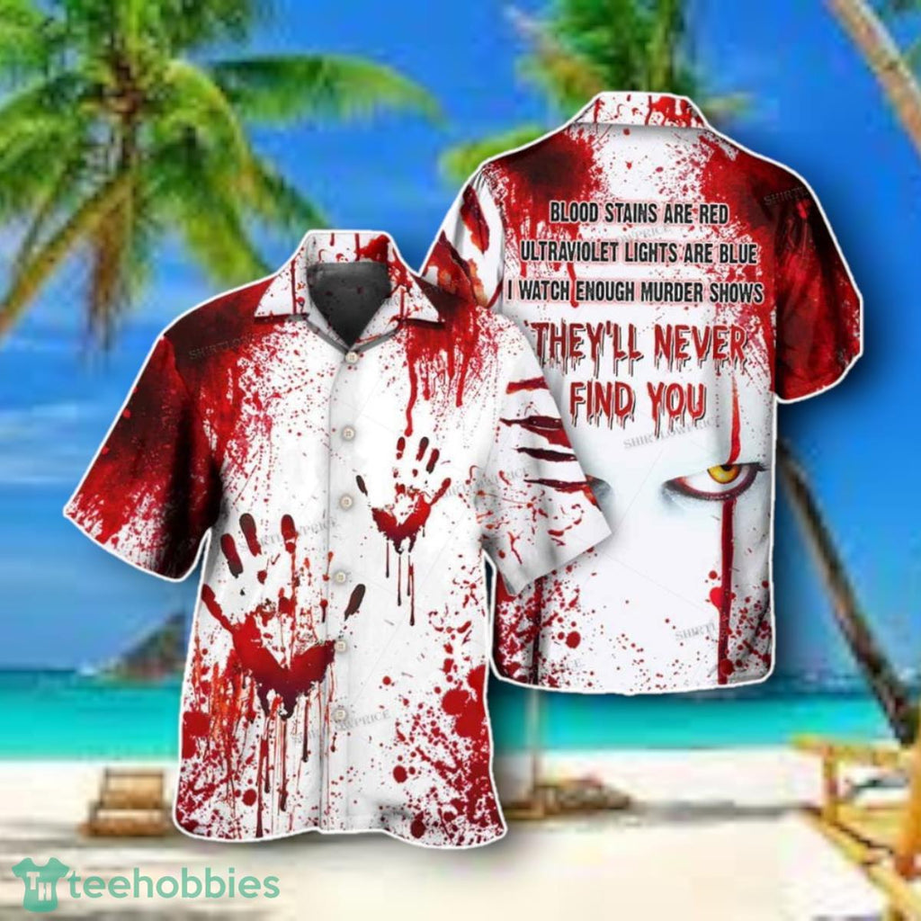 Halloween Clown Theyll Never Find You Hawaiian Shirt Style Gift