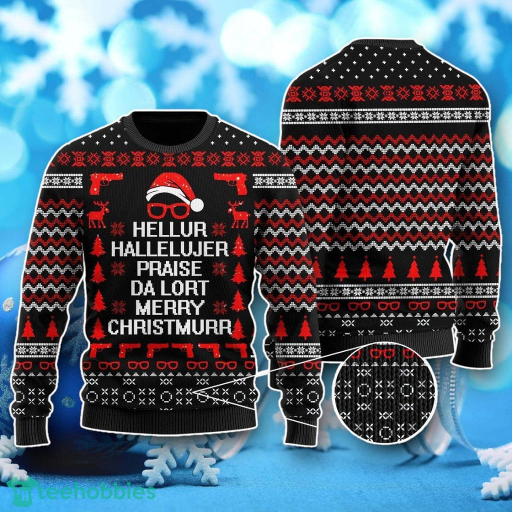 Hellur Hallelujer Praise Da Lort Merry Christmas Ugly Christmas Sweater Unique Gift For Men Women