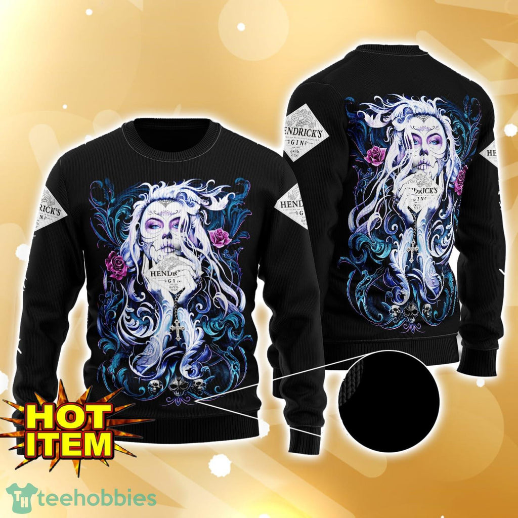 Hendrick’s Gin Tattoo Girl 3D Ugly Christmas Sweater For Men And Women