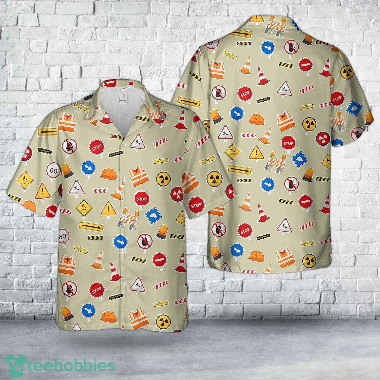 Highway Construction Signs Hawaiian Shirt Aloha Beach Shirt
