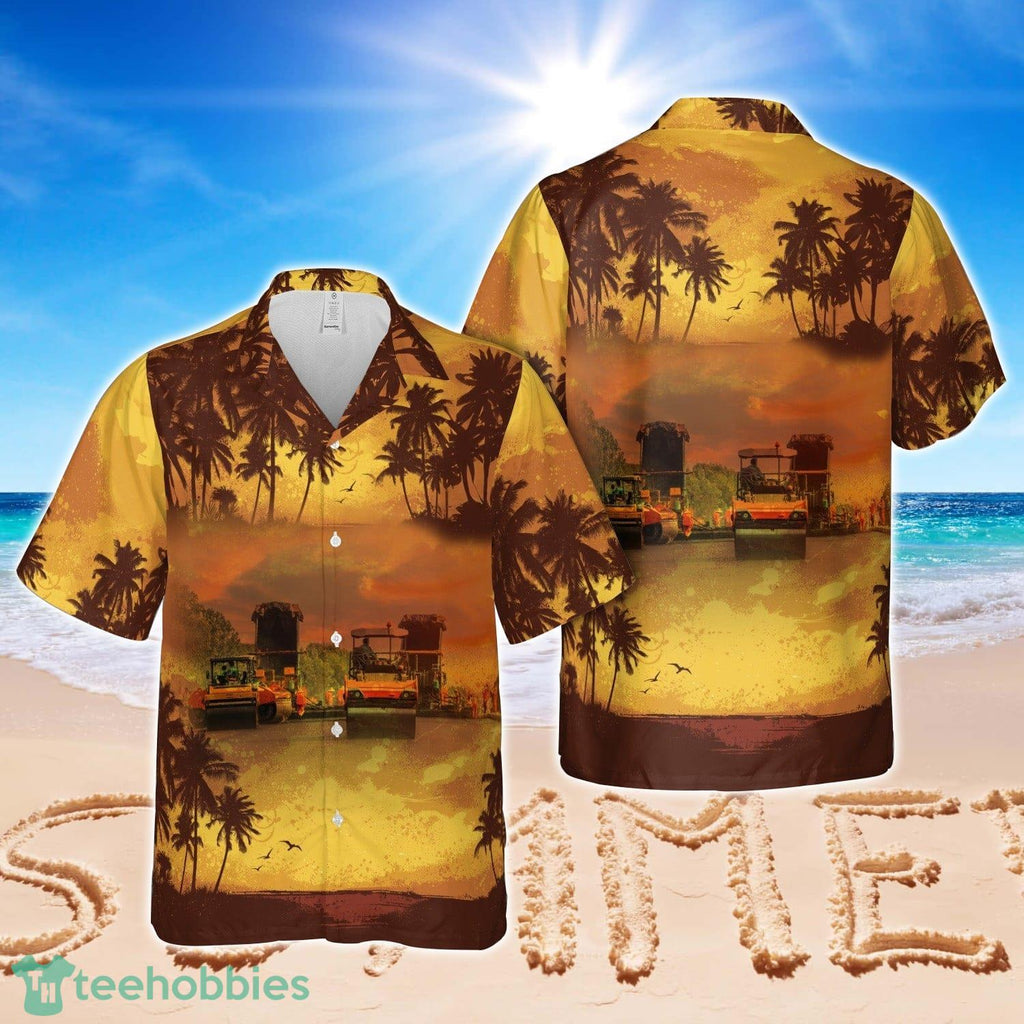 Highway Construction Tropical Hawaiian Shirt Aloha Beach Shirt