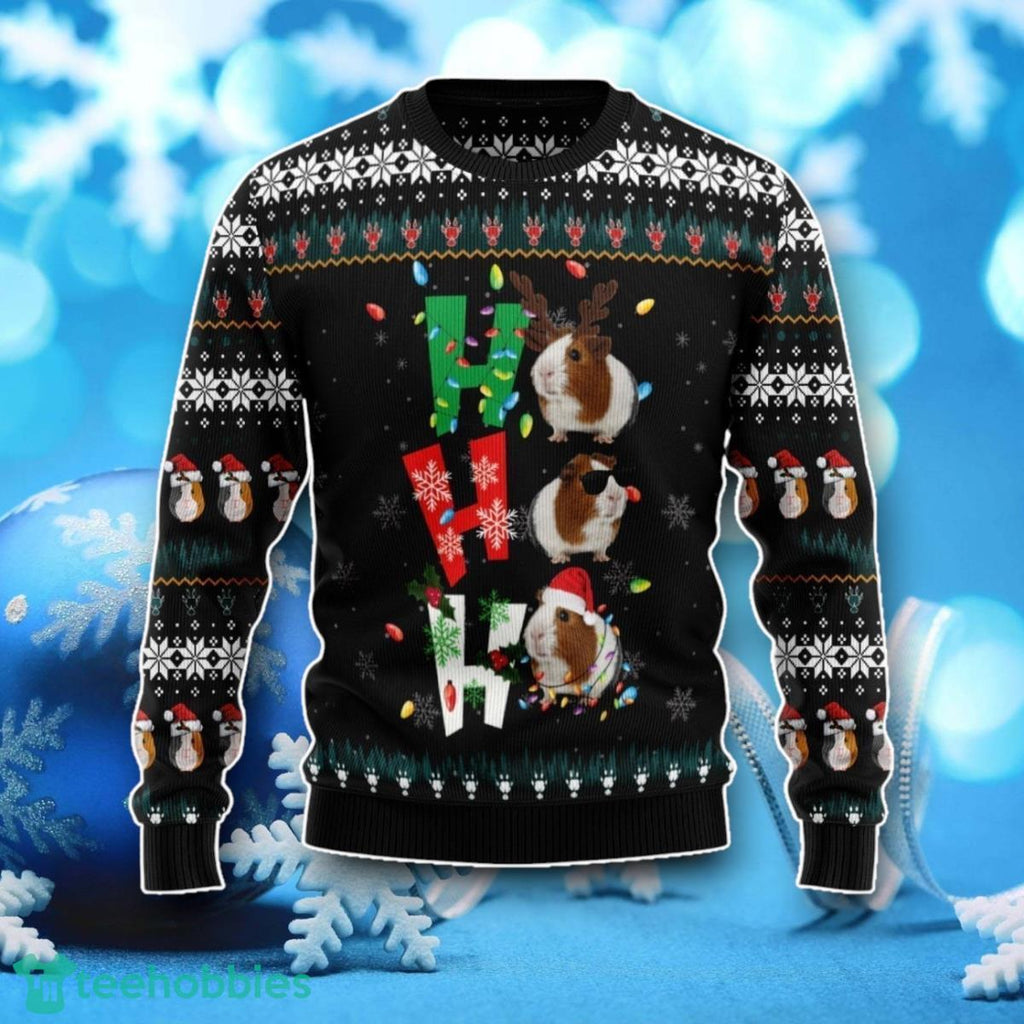 Hohoho Guinea Pig Ugly Christmas Sweater Unique Gift