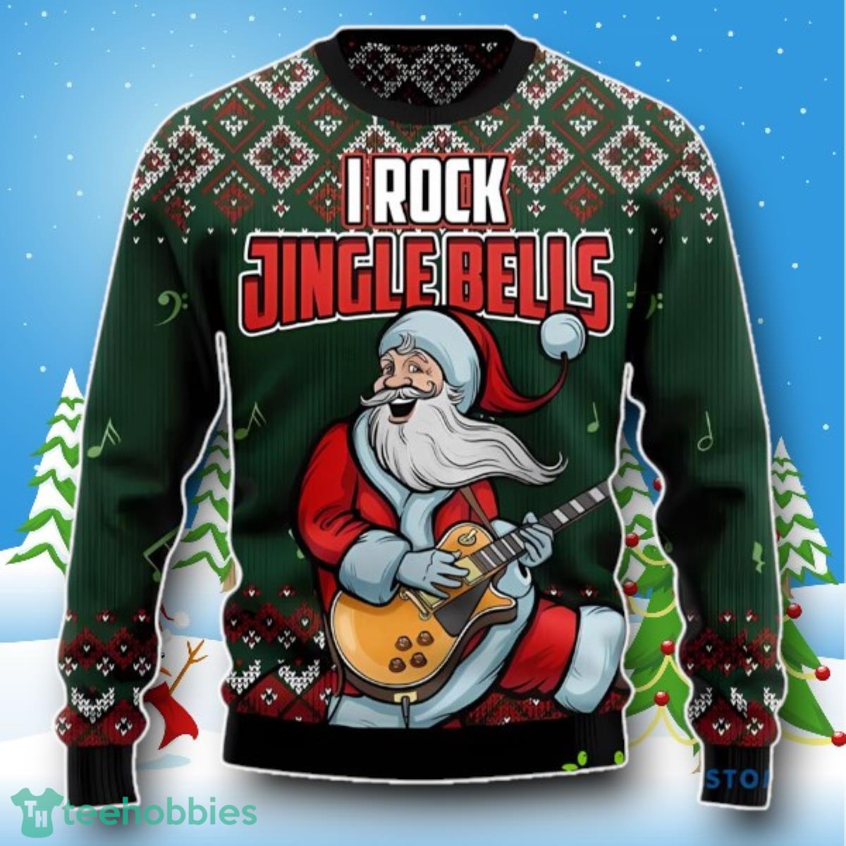 I Rock JingleBells Santa Singing Ugly Christmas Sweater Style Gift