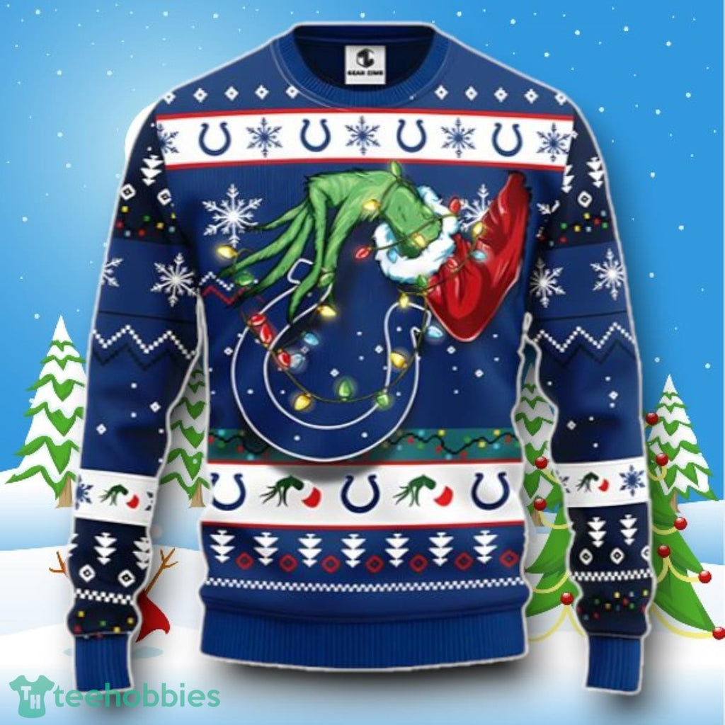 Indianapolis Colts Grinch Ugly Christmas Sweater Style Gift
