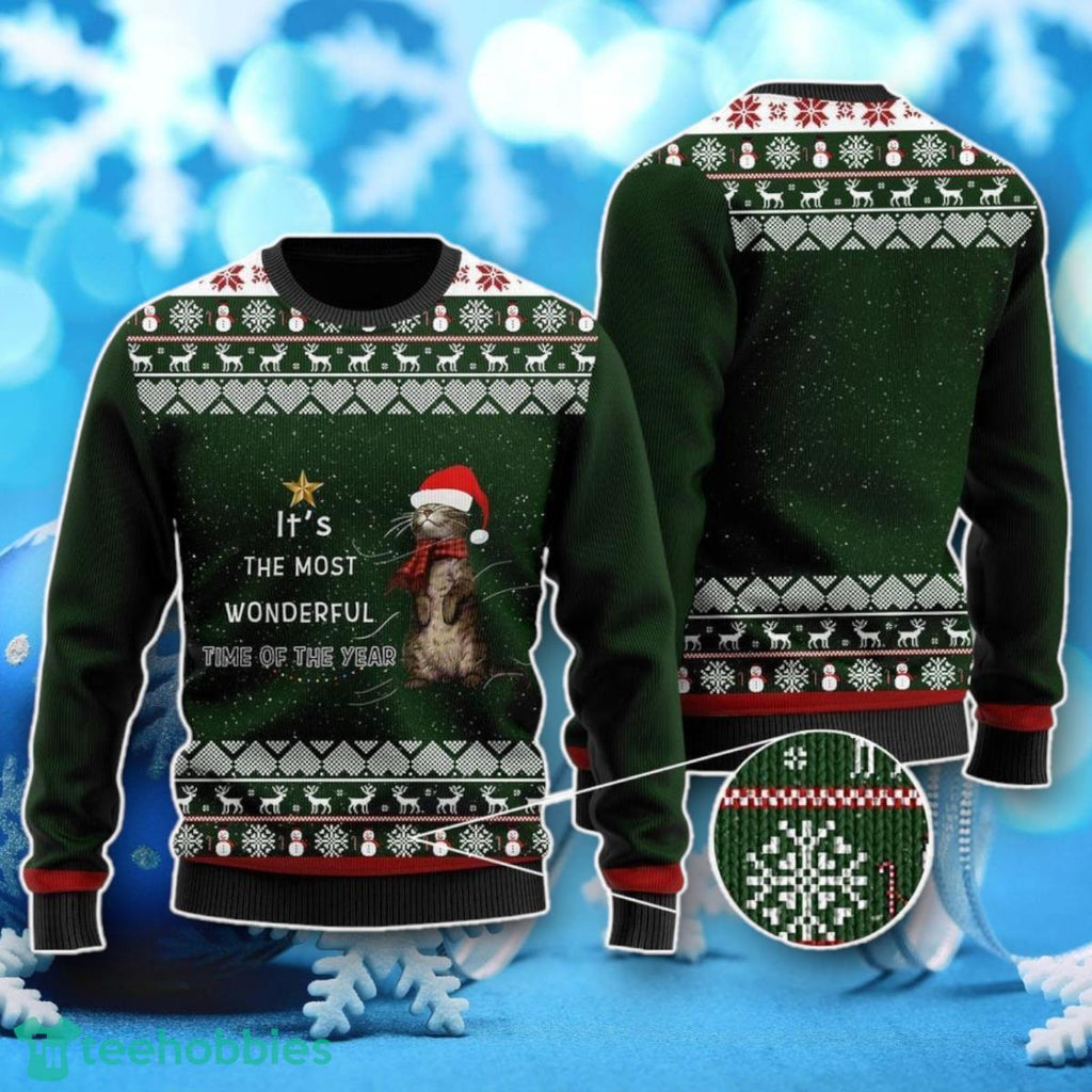 Its The Most Wonderful Time Of The Year Otter Ugly Christmas Sweater Unique Gift For Men Women