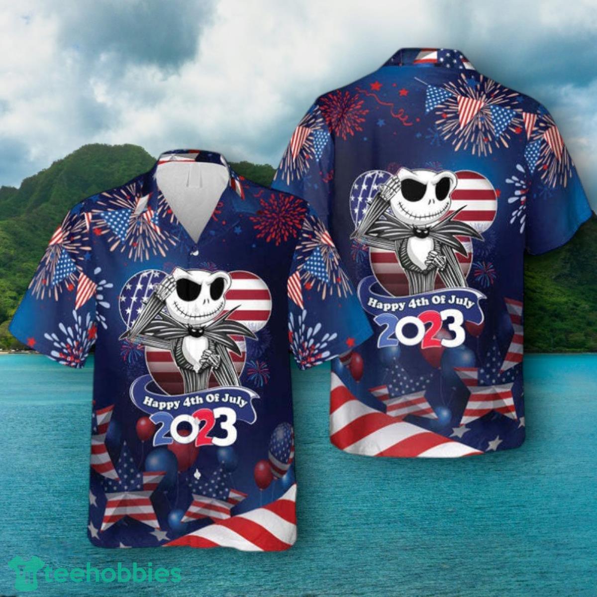 Jack Skellington Happy 4th Of July Hawaiian Shirt Impressive Gift