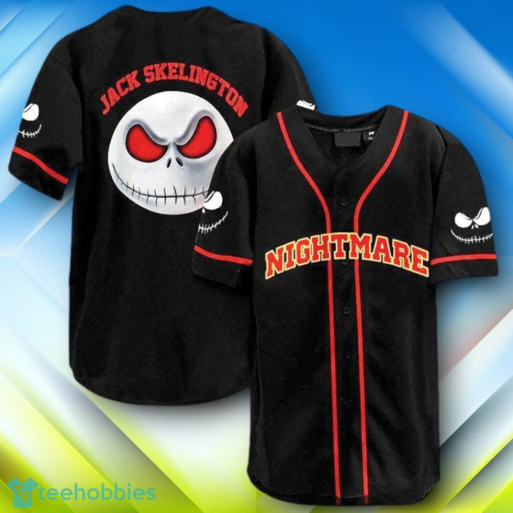 Jack Skellington Nightmare Halloween Baseball Jersey Style Gift