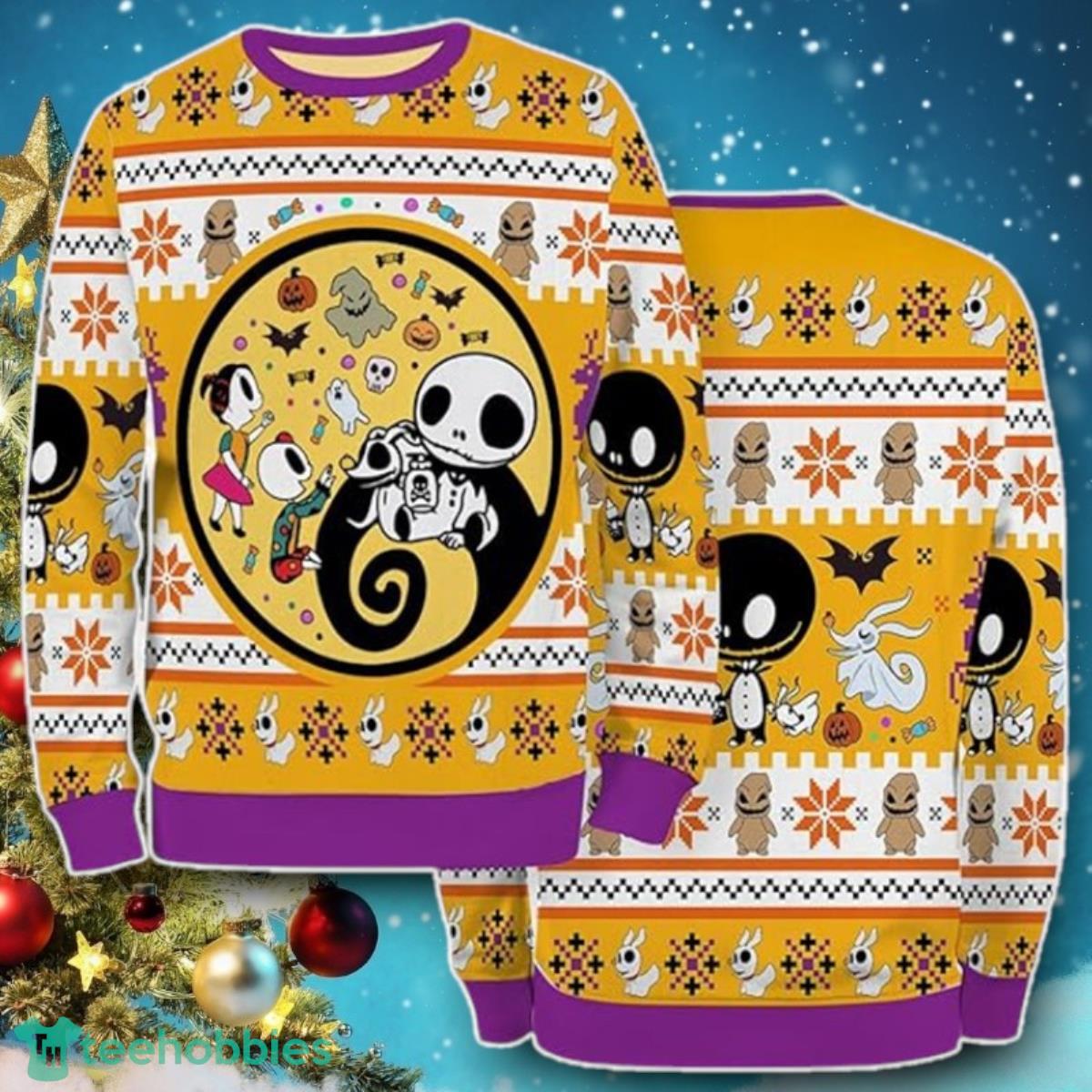 Jack Skellington With Sally Of Nightmare Christmas Ugly Sweater Special Gift