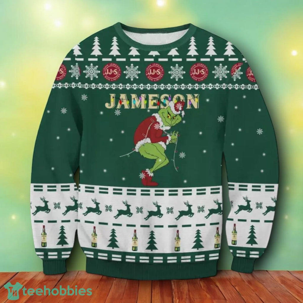 Jameson Grinch Christmas Light Ugly Christmas Sweater For Men Women