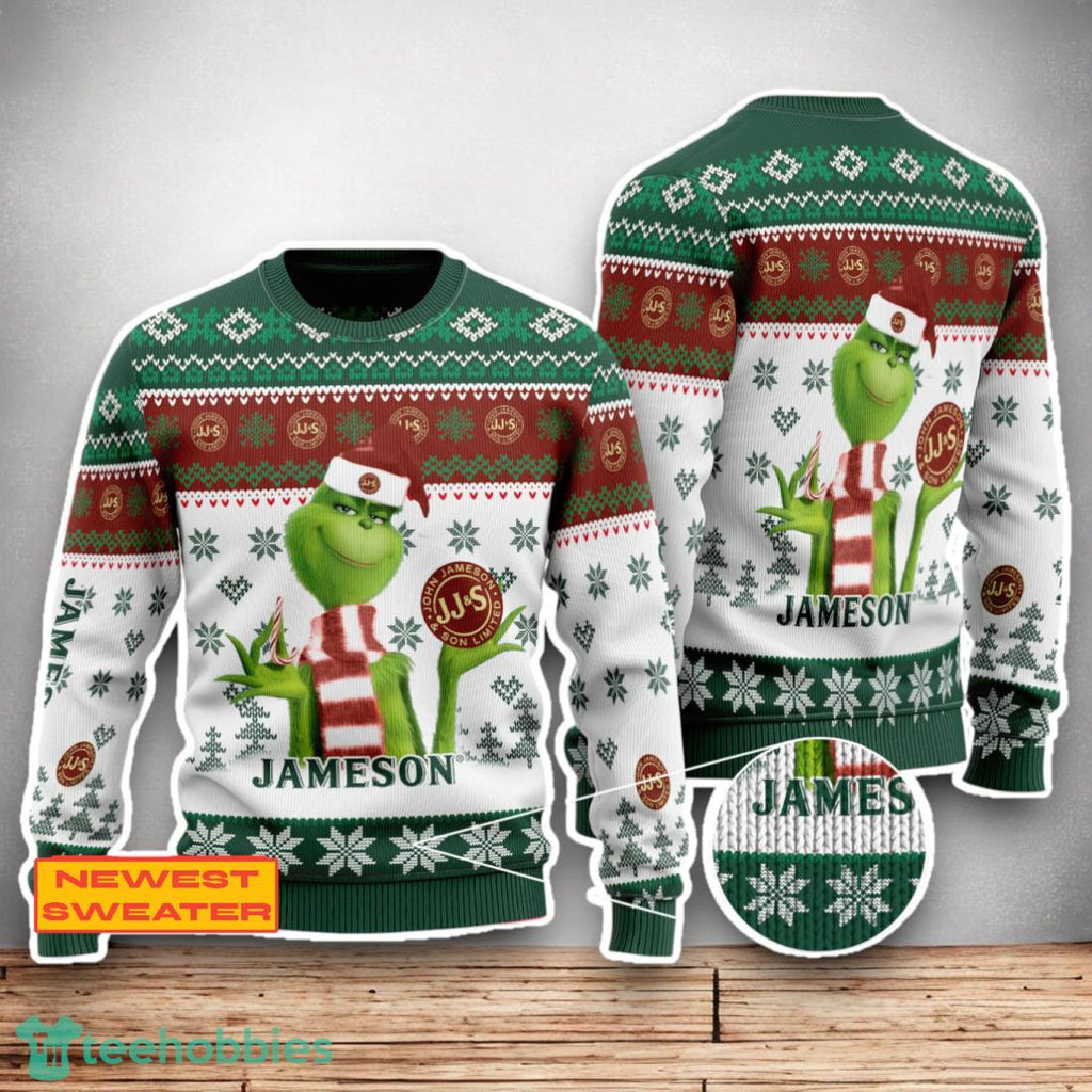 Jameson Irish Whiskey The Grinch Ugly Christmas Sweater Christmas Special Gifts For Men Women