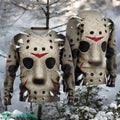 Jason Voorhees Face Hoodie Horror Character Christmas 3D Ugly Sweater For Men And Women