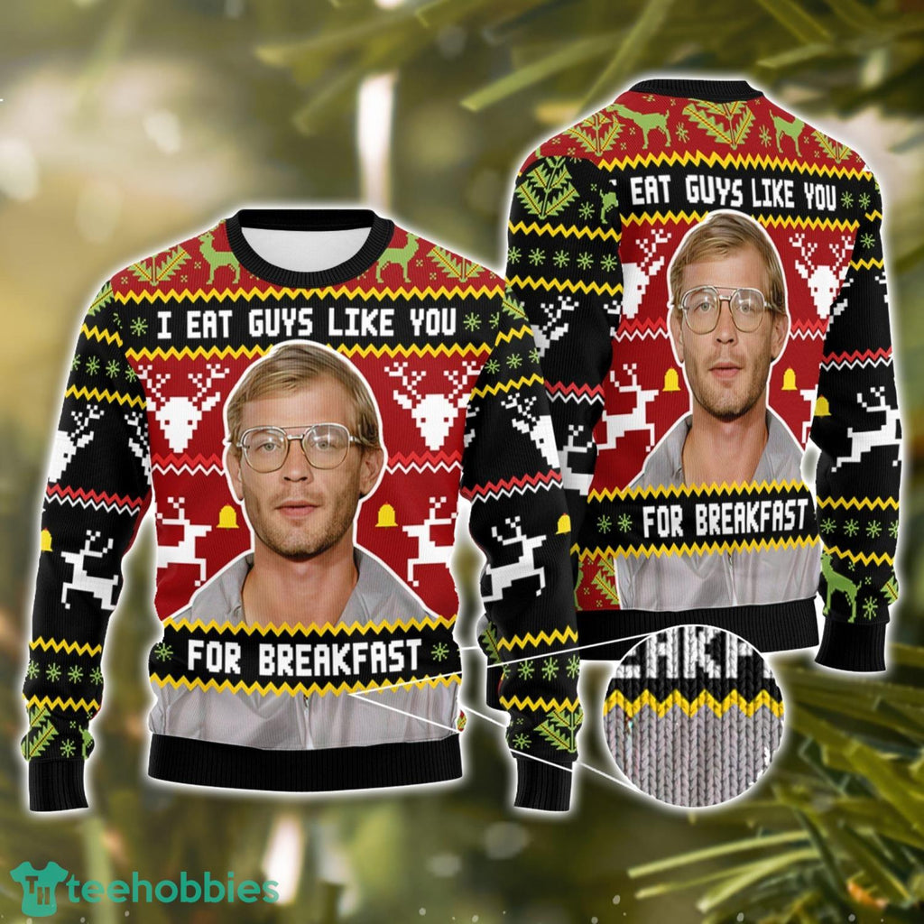 JD Ugly SweatShirt I Eat Guys Like You For Breakfast Ugly Christmas Sweater Holiday Sweater