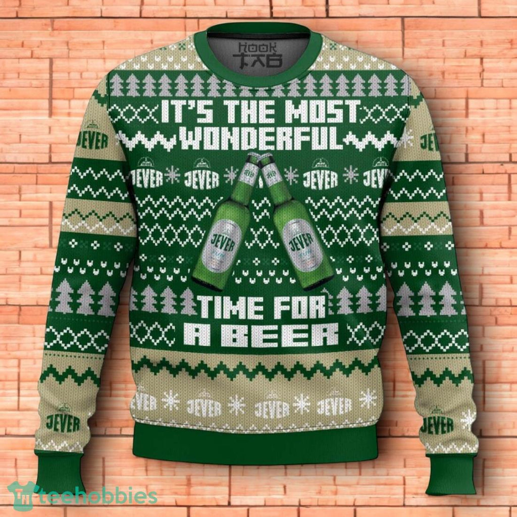 Jever It’s The Most Wonderful Time For A Beer Ugly Christmas Sweater 3D Design For Men Women