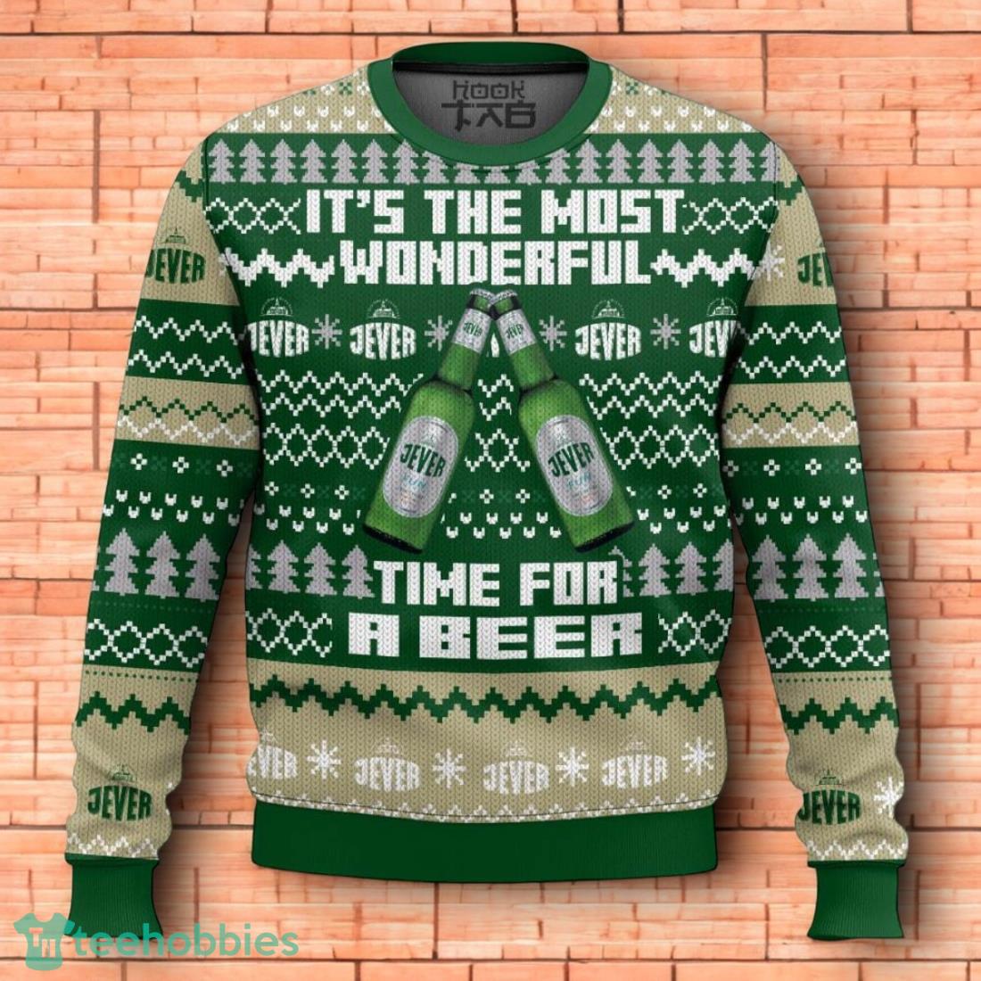 Jever It’s The Most Wonderful Time For A Beer Ugly Christmas Sweater 3D Design For Men Women
