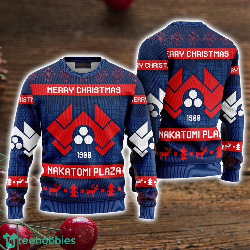 John Ugly Christmas Sweater Die Hard Christmas Movie Sweatshirt Nakatomi Plaza Ugly Christmas Sweater Holiday Sweater