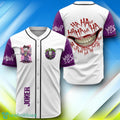 Joker Why So Serious White Purple Halloween Baseball Jersey Style Gift