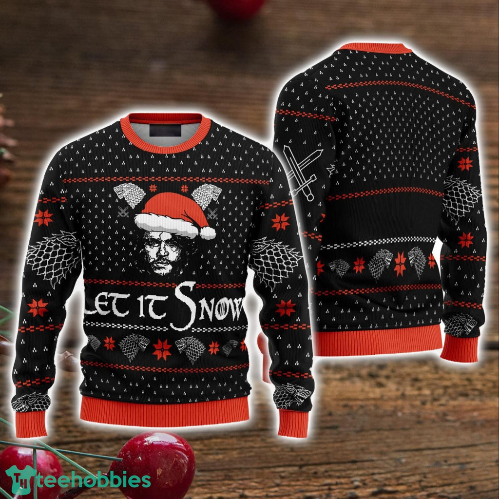 Jon Snow House Targaryen Let It Snow Ugly Christmas Sweater Holiday Sweater