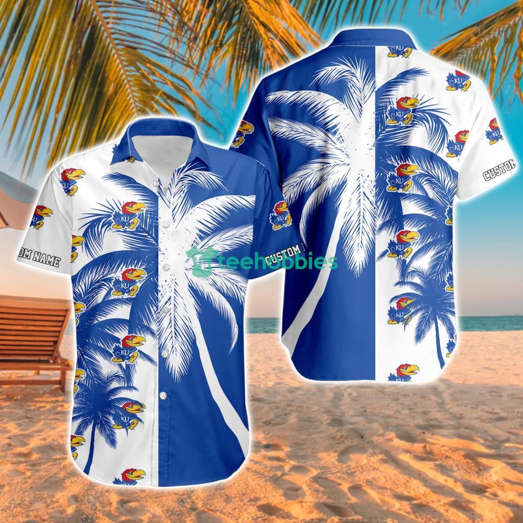 Kansas Jayhawks Ncaa Aloha Tropical Hawaiian Shirt For Men And Women Custom Name