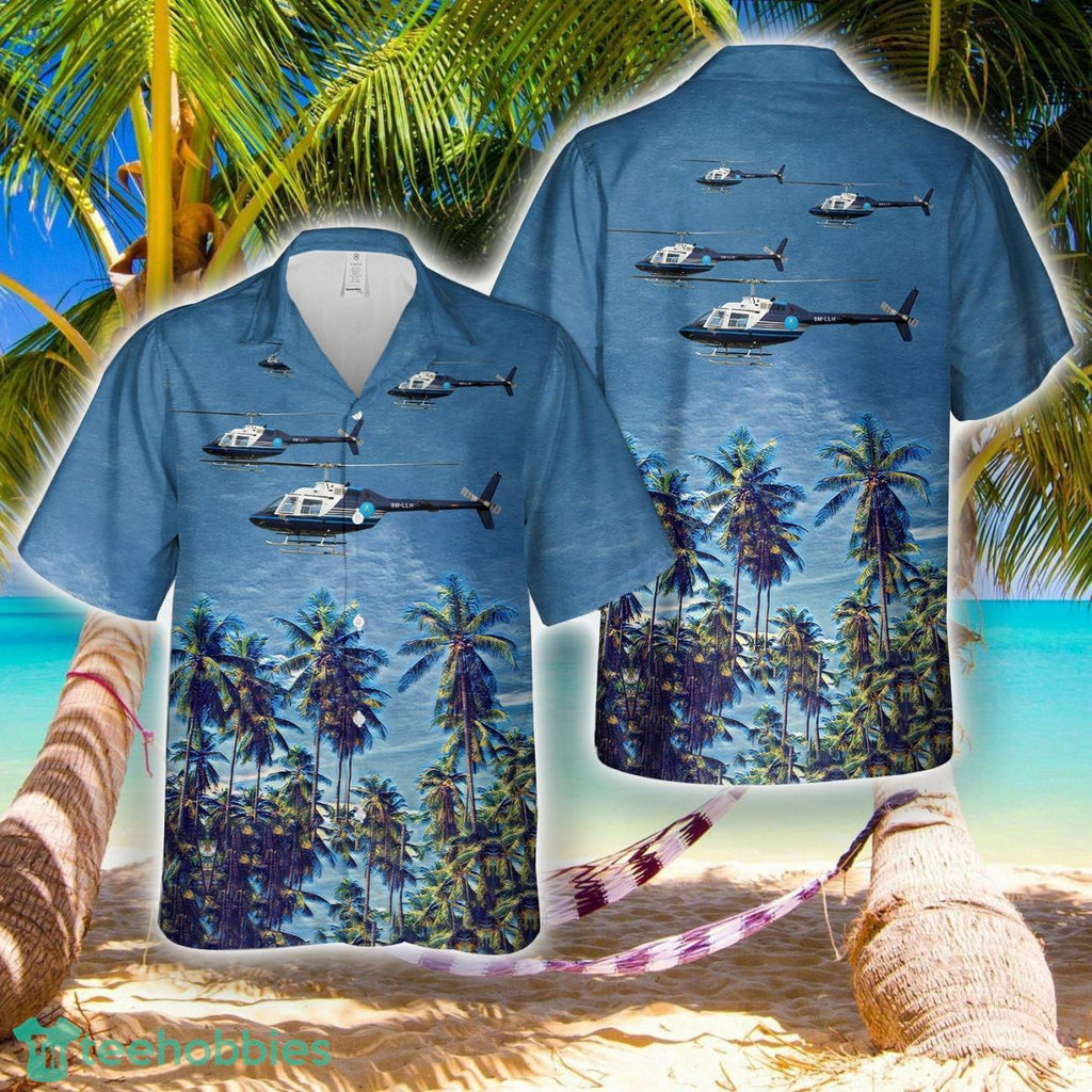 Layang-Layang Aerospace Bell 206B-3 JetRanger III Hawaiian Shirt