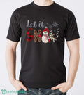 Let it Snow Sweatshirt, Snowman Christmas Sweater, Snowflake Sweatshirt