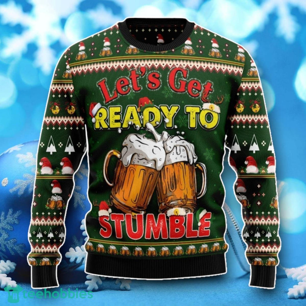 Let‘s Get Ready To Stumble Beer Ugly Christmas Sweater Unique Gift
