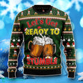 Let‘s Get Ready To Stumble Beer Ugly Christmas Sweater Unique Gift