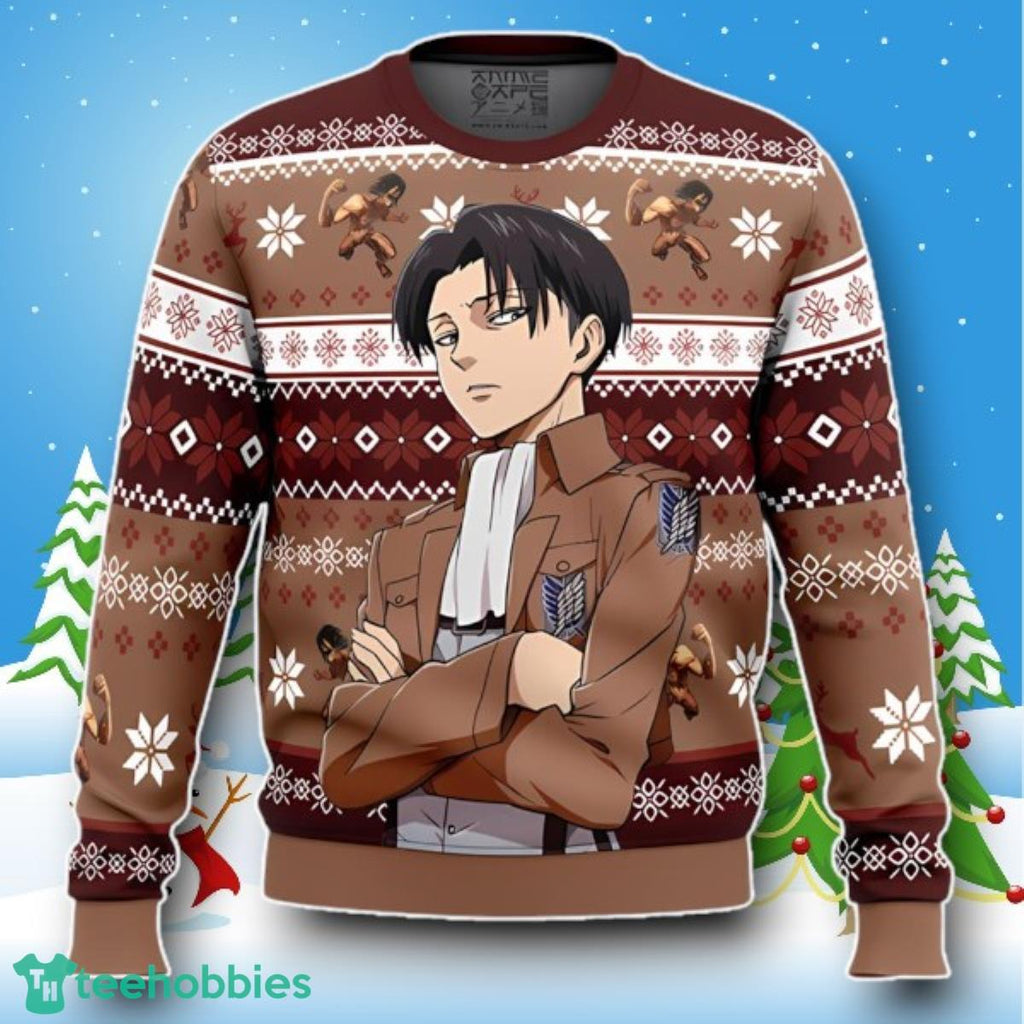 Levi Ackerman Attack On Titan Ugly Christmas Sweater Style Gift