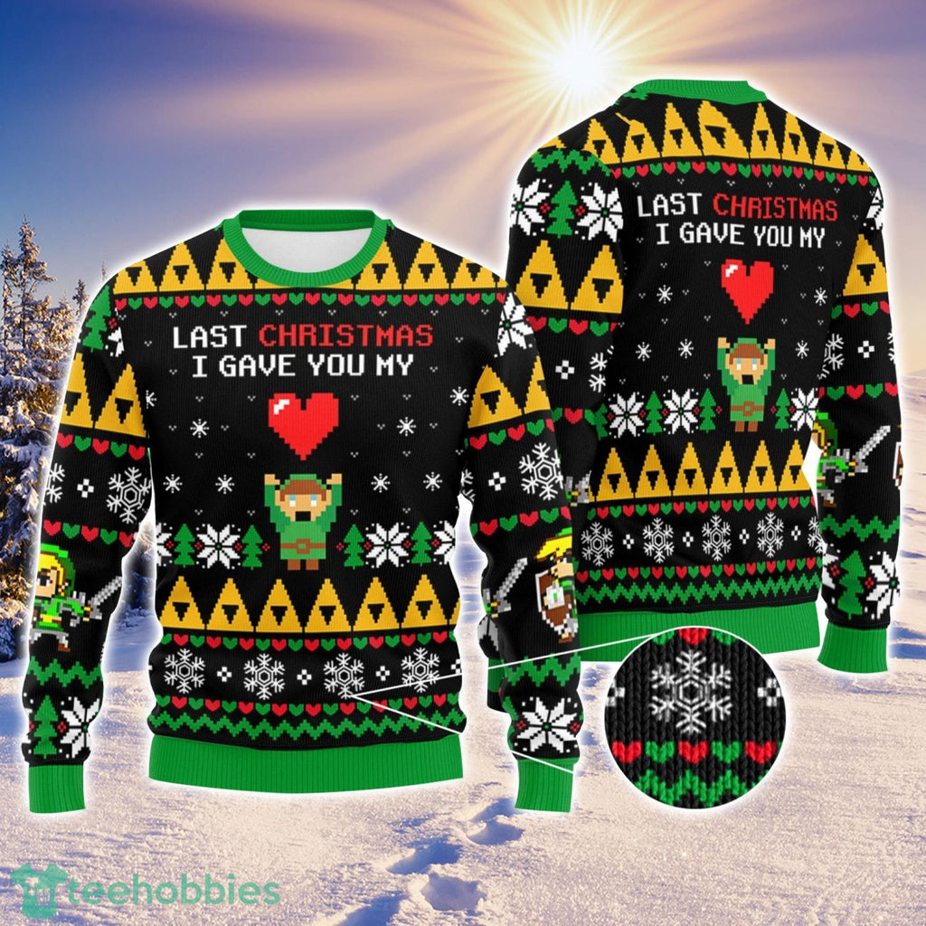 Link To My Heart Ugly Christmas Sweater Last Xmas I Gave You My Heart Ugly Christmas Sweater Holiday Gift