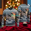 Lockheed U- American Airlines Christmas House Under The Rainbow Ugly Sweater For You