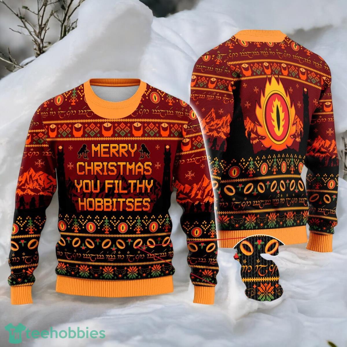 Lord Of The Ring Christmas You Filthy Hobbitses Christmas 3D Ugly Sweater For Men And Women