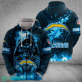Los Angeles Chargers Fire Skull Boutique Halloween Hoodie For Men Women
