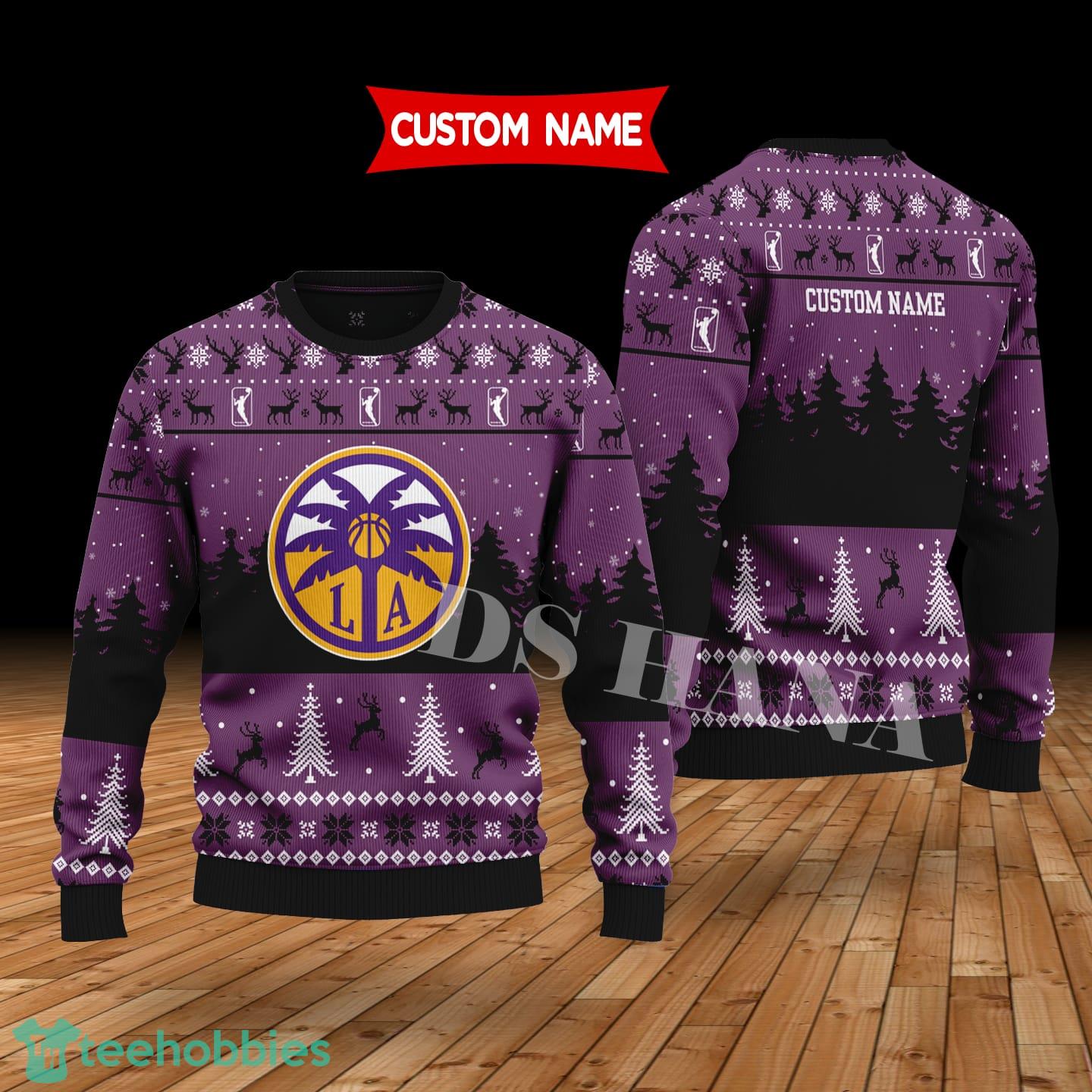 Los Angeles Sparks Custom Name Merry Xmas Sweater For Soccer Sport Team’s Fans Sweater