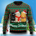 Lover Cat Meowy Ugly Christmas Sweater Style Gift