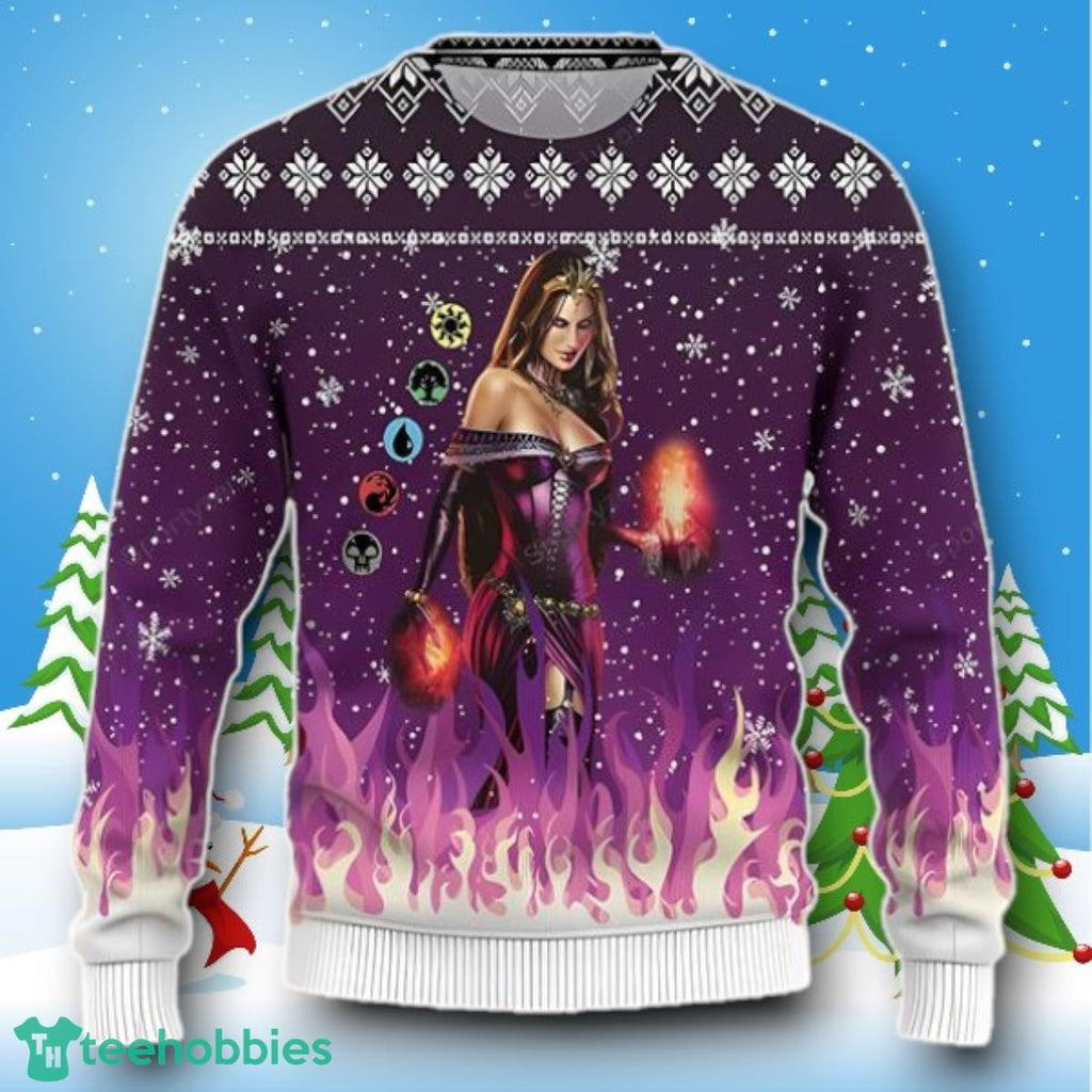 Magic The Gathering Liliana Of The Veil Ugly Christmas Sweater Style Gift