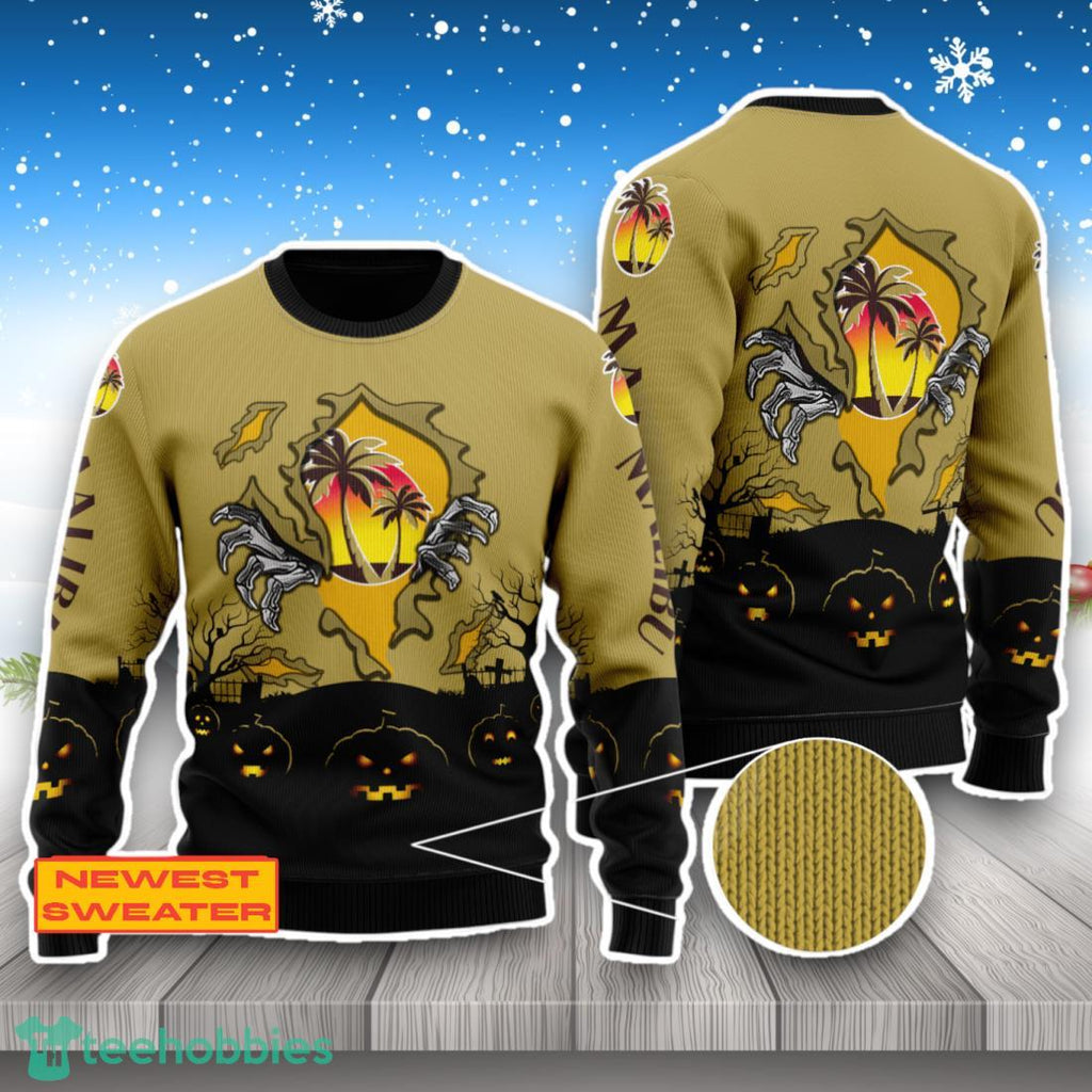 Malibu Rum Scary Night Halloween Hand Pull Out 3D Sweater For Men Women
