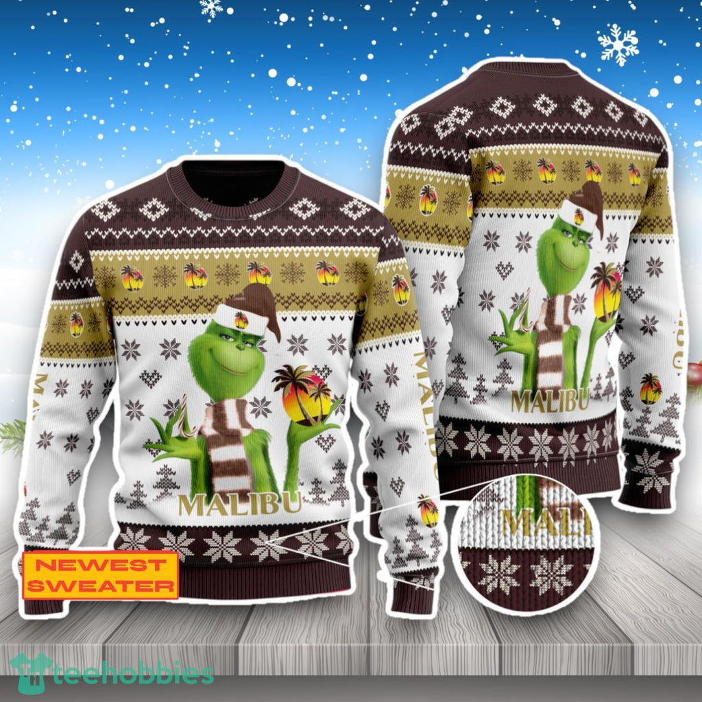 Malibu The Grinch Ugly Christmas Sweater Trending For Fans