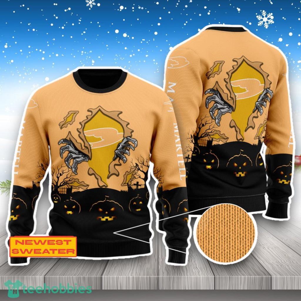 Martell Scary Night Halloween Hand Pull Out 3D Sweater For Men Women