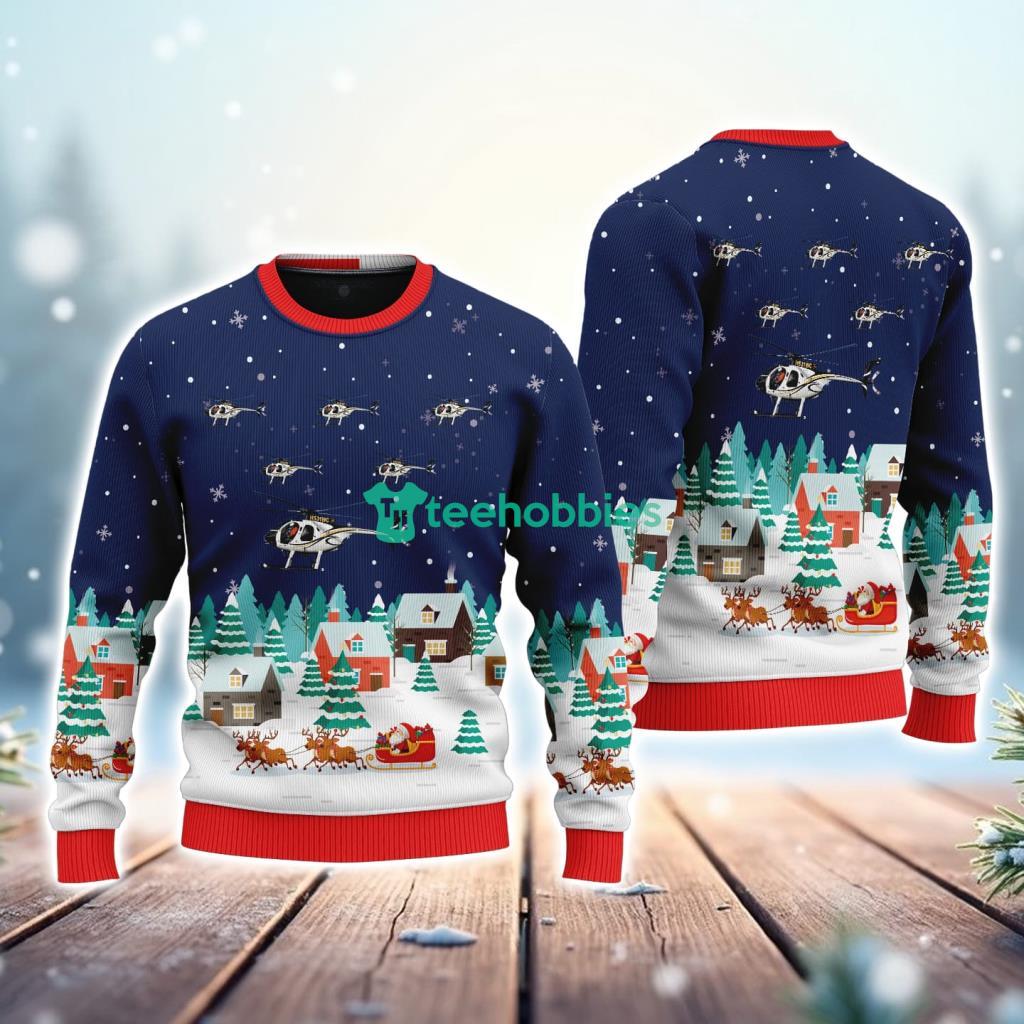 Md530ff Helicopter Us Air Force Christmas Ugly Sweater Meaningful Gift For Aviation Fans