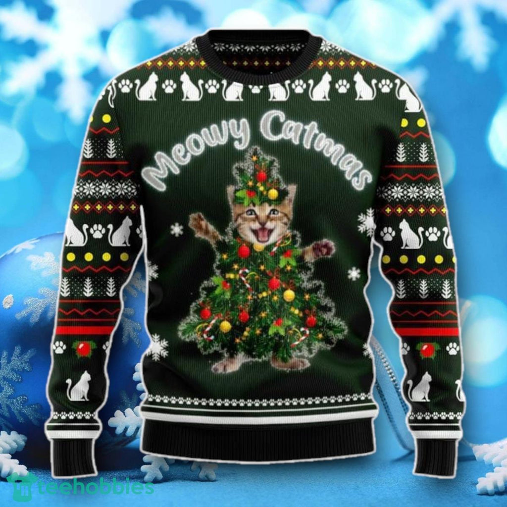 Meowy Catmas Ugly Christmas Sweater Unique Gift