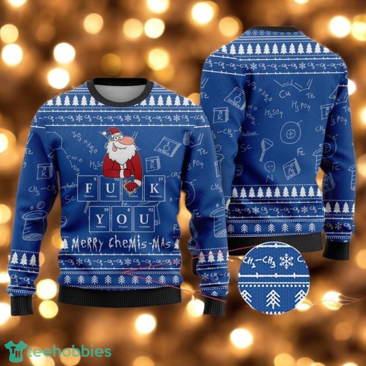 Merry Chemist-mas Science Christmas Ugly Sweater Math Question Sweater