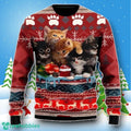 Merry Christmas Kitty Cat Ugly Christmas Sweater Style Gift